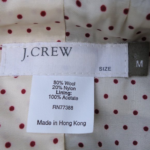 NWOT. J. Crew Wool blend Two Button Blazer. Size M. - Picture 4 of 8